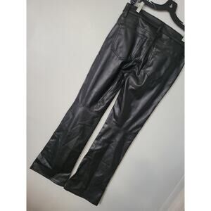 GAP Mid Rise Baby Boot Vegan-Leather Pants - size 29 - 8s Black